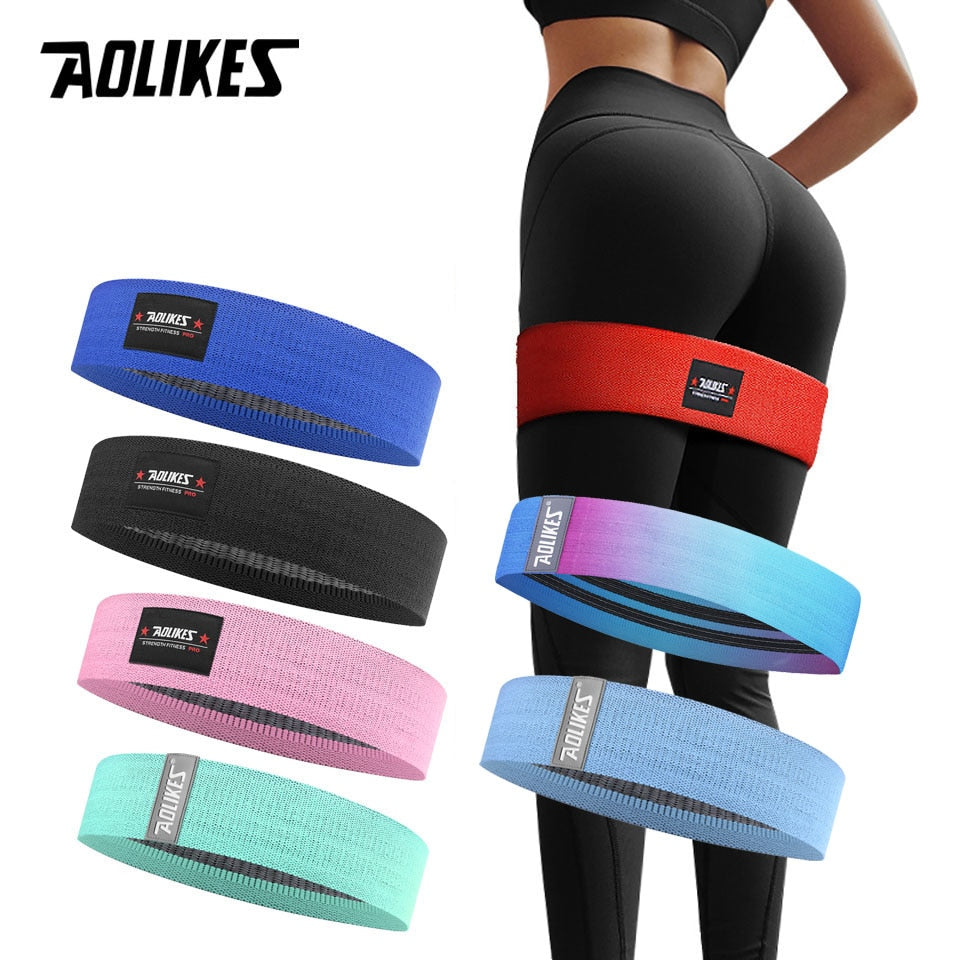 elastic band hip exercises Durable Hip Circle Band Yoga Anti-slipSuitable for Many Exercises - These non-slip non roll bands are the perfect choice for many exercises such as Stretching, warmups, Lifting, weightlifting, Powerlifting, P90X, Squatting, Pilates, CrossFit Workouts, hot yoga, Hip Abduction & Adduction, Inner & Outer Thigh Contractions, walking steps, hip-bend leg press, hip-bend kick backs and many more.Soft & Non Slip Design