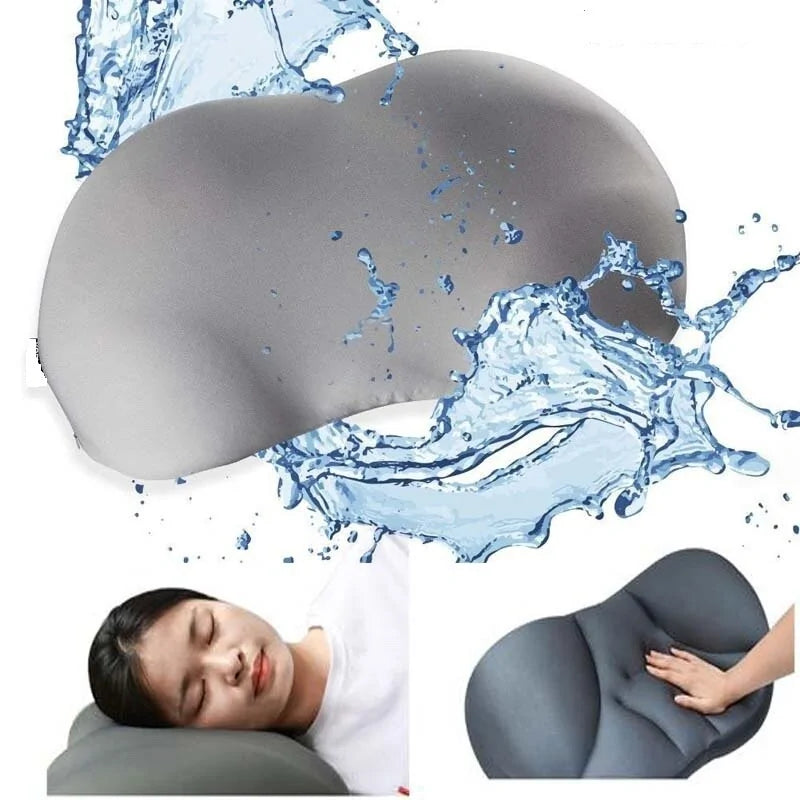 3D Neck Micro Airball Pillow: Deep Sleep Head Rest Cushion with Washable Pillowcase