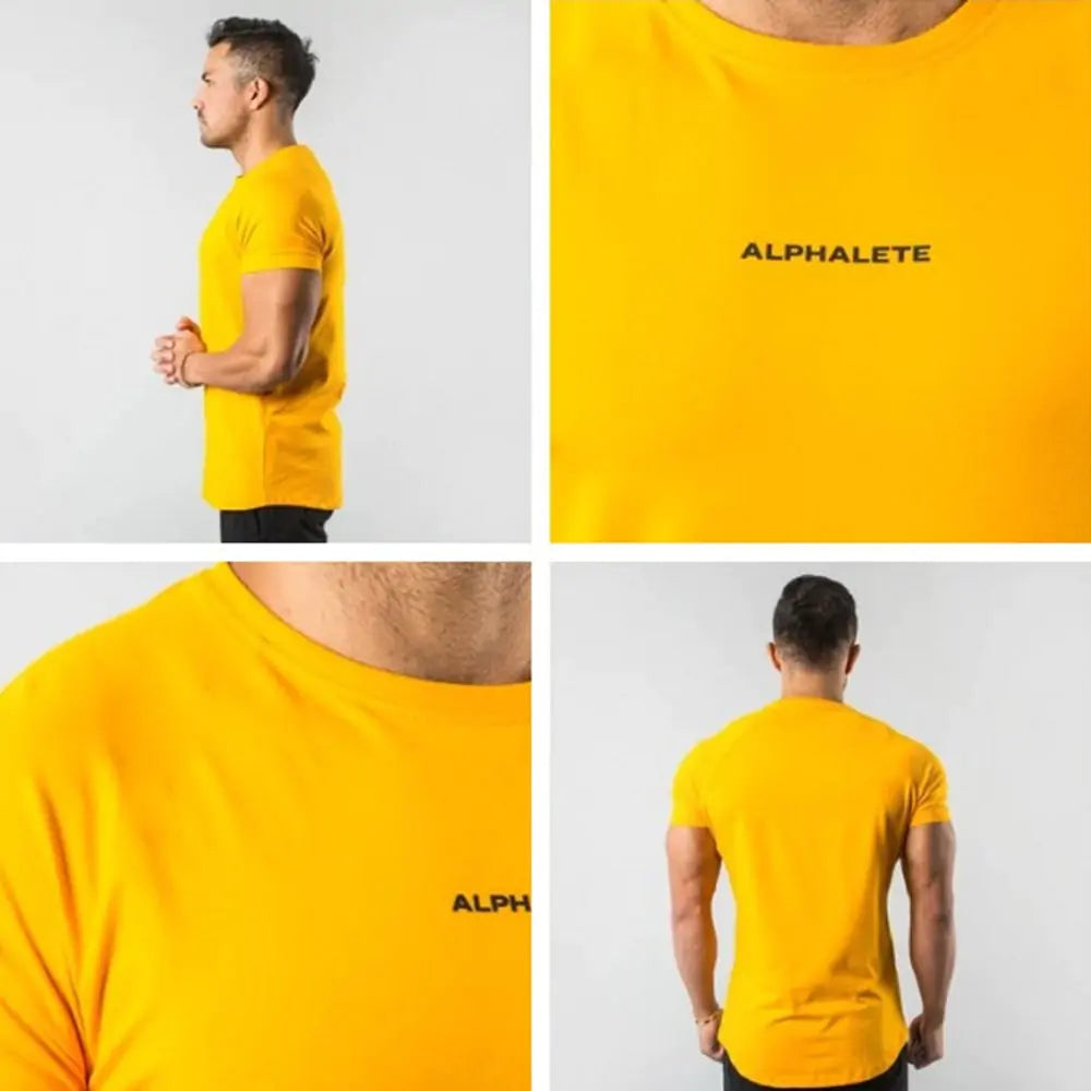 men's fitted workout shirts: Discover the ultimate workout companion! Our Men's Fitted Gym T-Shirt provides unmatched comfort and style, crafted from premium cotton for your active life.