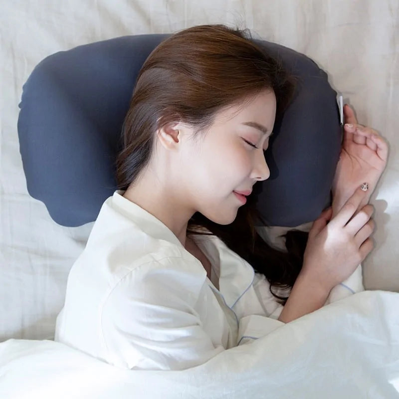 3D Neck Micro Airball Pillow: Deep Sleep Head Rest Cushion with Washable Pillowcase