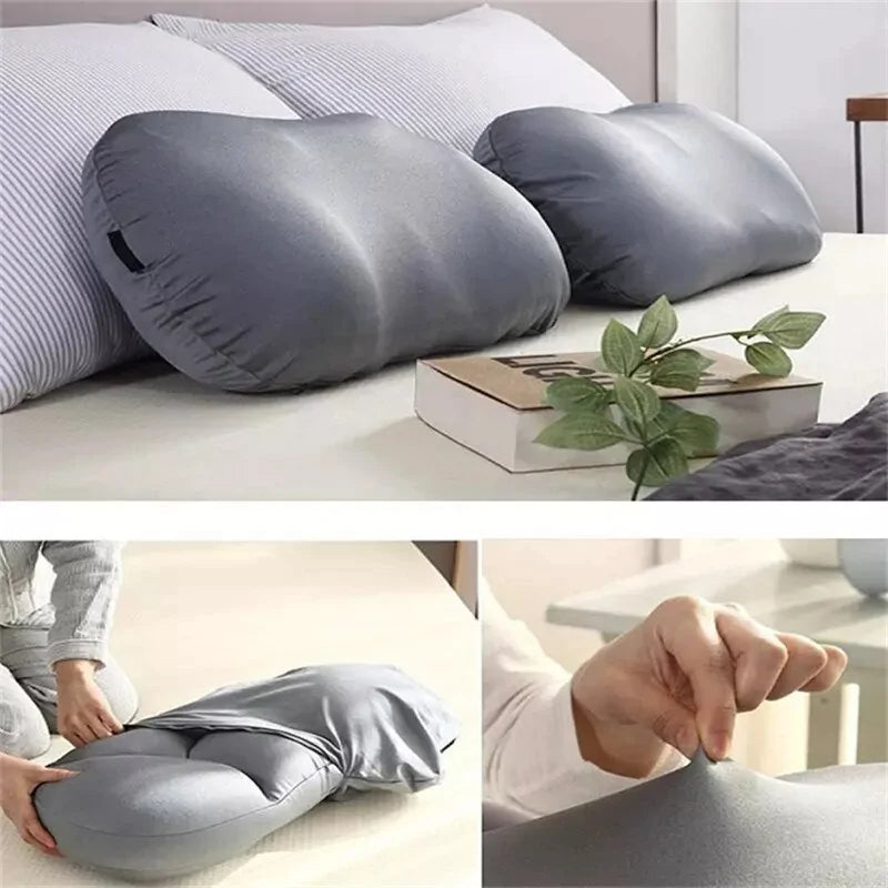 3D Neck Micro Airball Pillow: Deep Sleep Head Rest Cushion with Washable Pillowcase