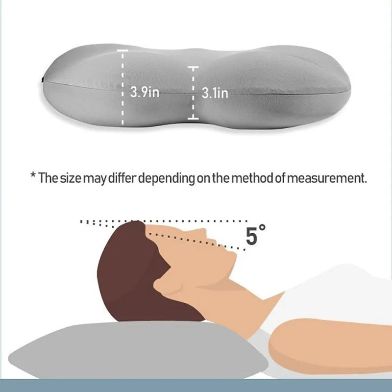 3D Neck Micro Airball Pillow: Deep Sleep Head Rest Cushion with Washable Pillowcase