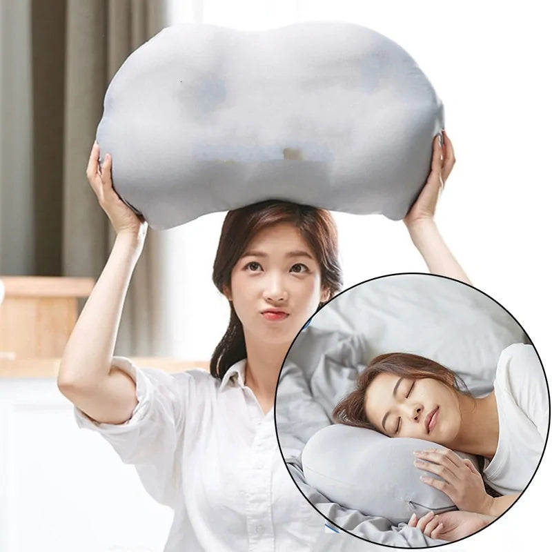 3D Neck Micro Airball Pillow: Deep Sleep Head Rest Cushion with Washable Pillowcase